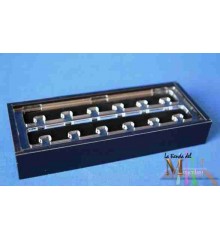 Caja recta expositor anillos con sujeción de foam